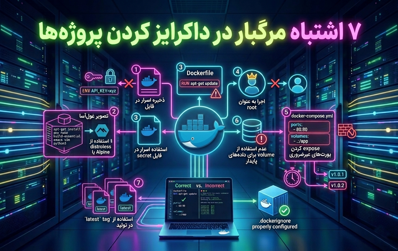 ۷ اشتباه مرگبار در Docker که باید همین امروز اصلاح کنید