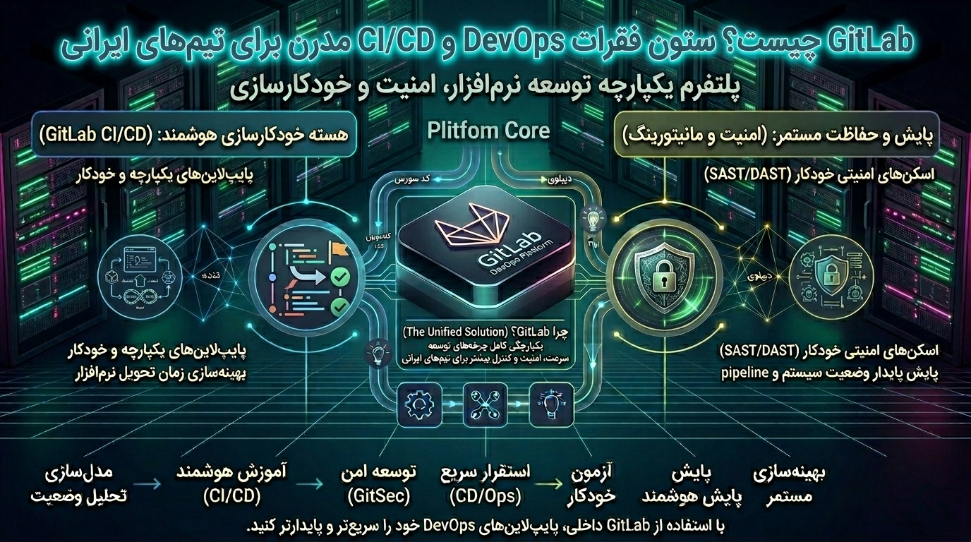 GitLab چیست؟ ستون فقرات DevOps و CI/CD مدرن برای تیم‌های ایرانی
