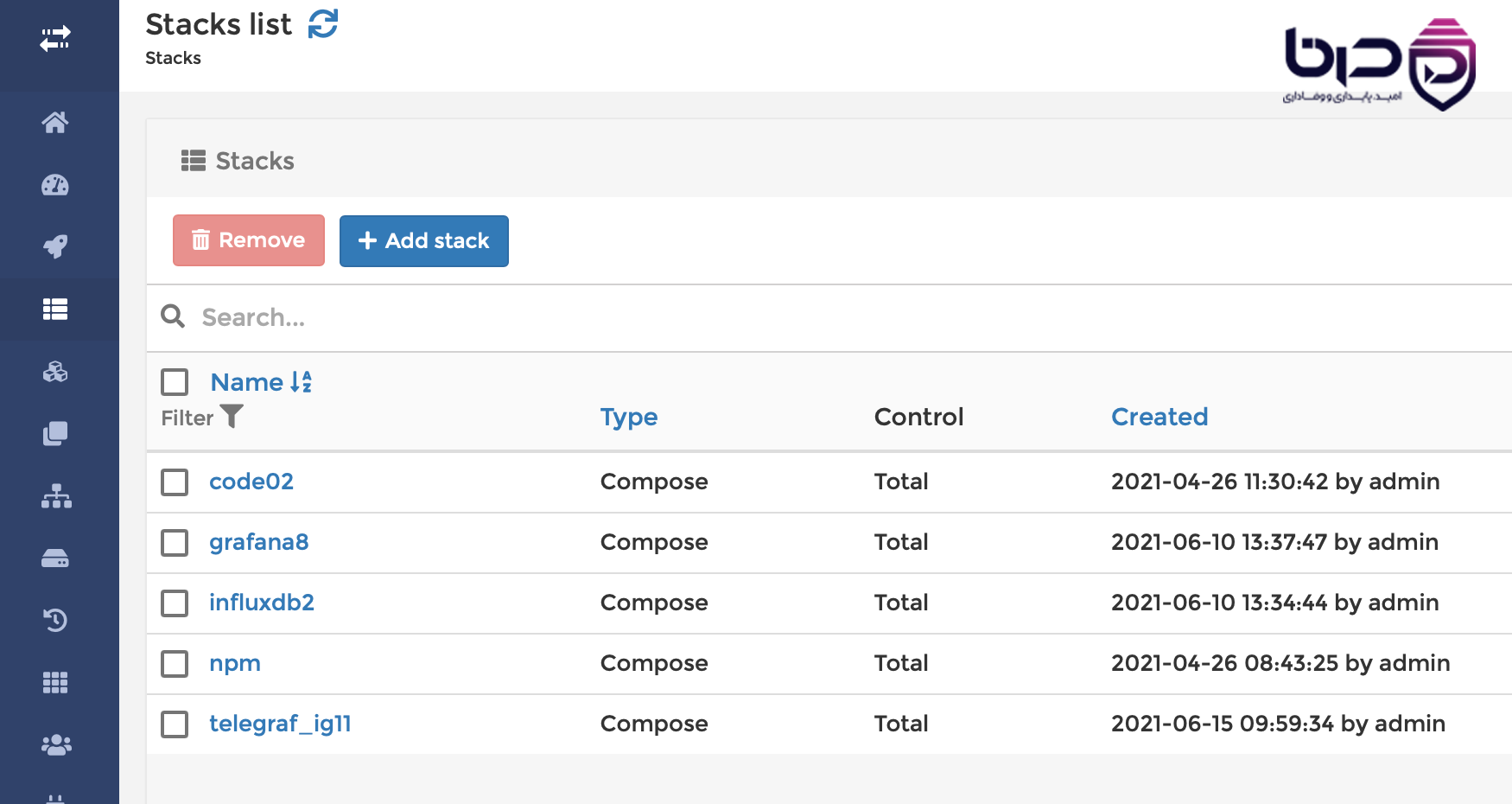 مدیریت Stacks Docker Compose در Portainer – دیپلوی با یک کلیک